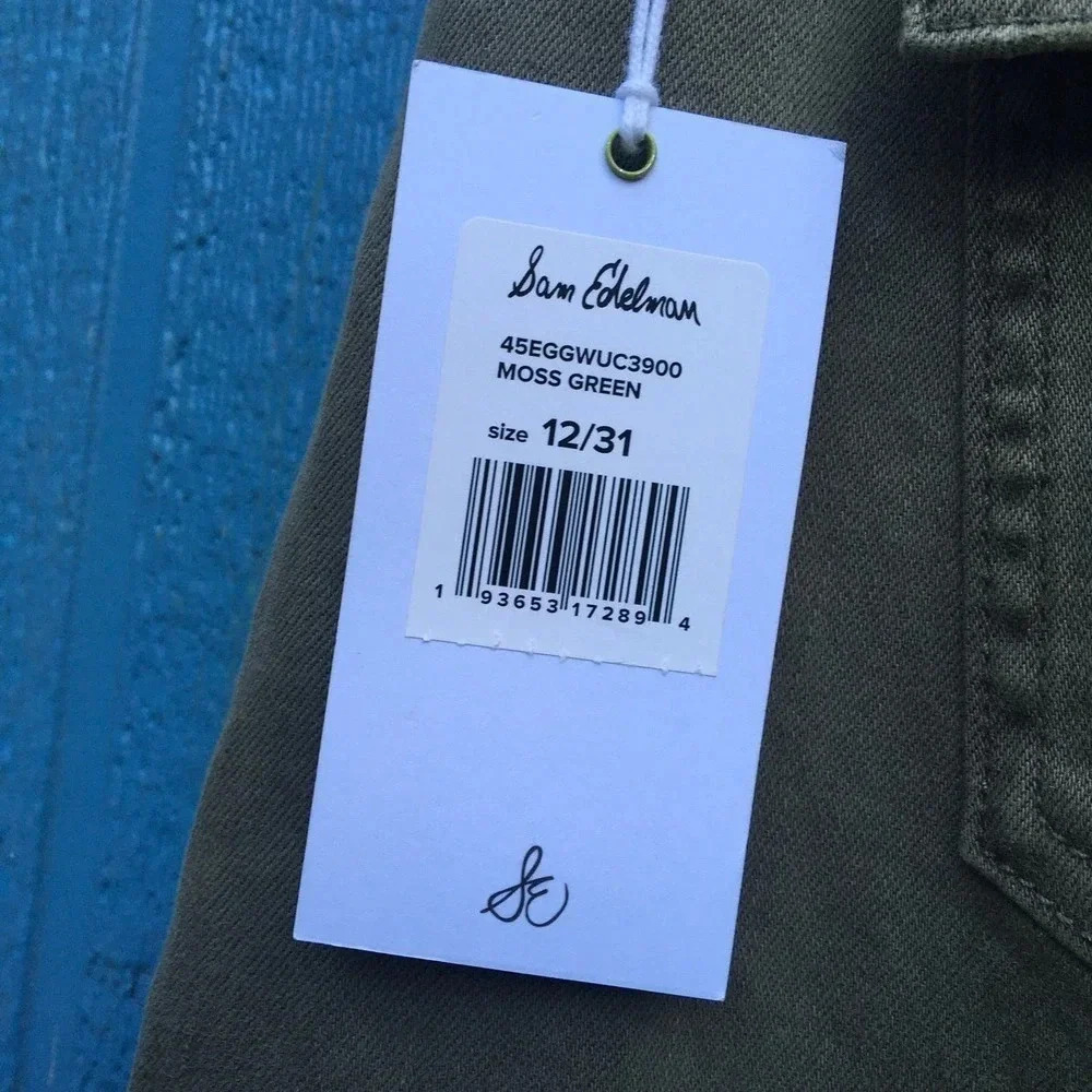 NEW Sam Edelman Women's Size 12 Green The Cargo Ankle Pants - Picture 5 of 5
